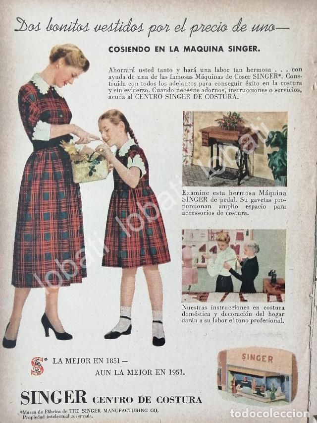 Collezionismo di affissi: CARTEL ANTIGUO ORIGINAL DE MINI CARTEL. MAQUINAS DE COSER SINGER 1940s 50s /224