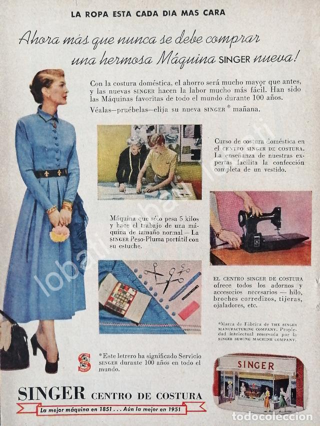 Collezionismo di affissi: CARTEL ANTIGUO ORIGINAL DE MINI CARTEL. MAQUINAS DE COSER SINGER 1940s 50s /231