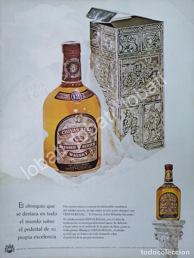 Collezionismo di affissi: CARTEL ANTIGUO ORIGINAL DE VINOS WHISKY CHIVAS REGAL 1960s /407