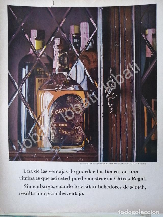 Collezionismo di affissi: CARTEL ANTIGUO ORIGINAL DE VINOS WHISKY CHIVAS REGAL 1960s /411