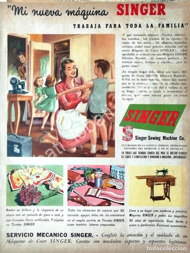 Collezionismo di affissi: CARTEL ANTIGUO ORIGINAL DE DE MAQUINAS DE COSER SINGER 1946 /243