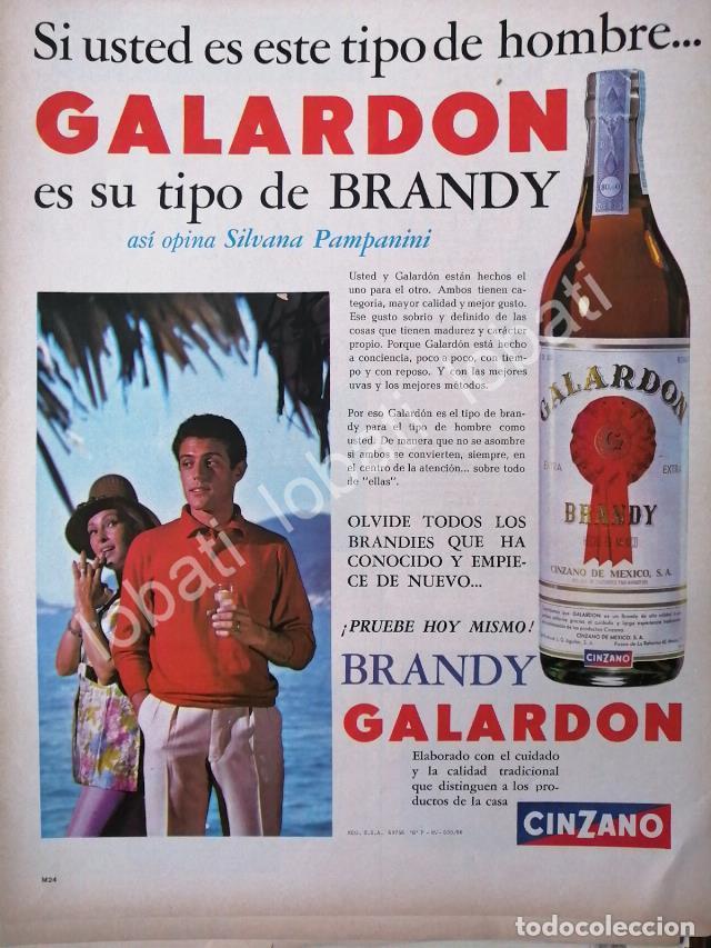 Collezionismo di affissi: CARTEL ANTIGUO ORIGINAL DE SILVANA PAPANINI EN VINOS GALARDON CINZANO 1960s /416 FEP