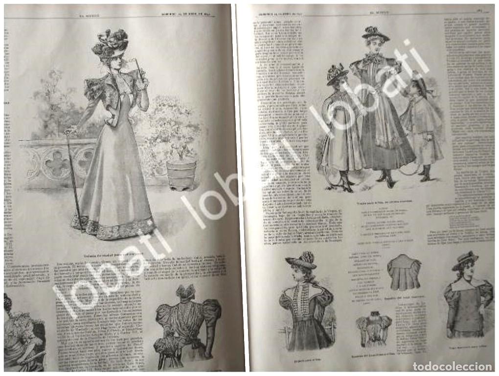 Collezionismo di affissi: CARTEL ANTIGUO ORIGINAL DE NOTICIAS DE MODAS Y TENDENCIAS DE 1897