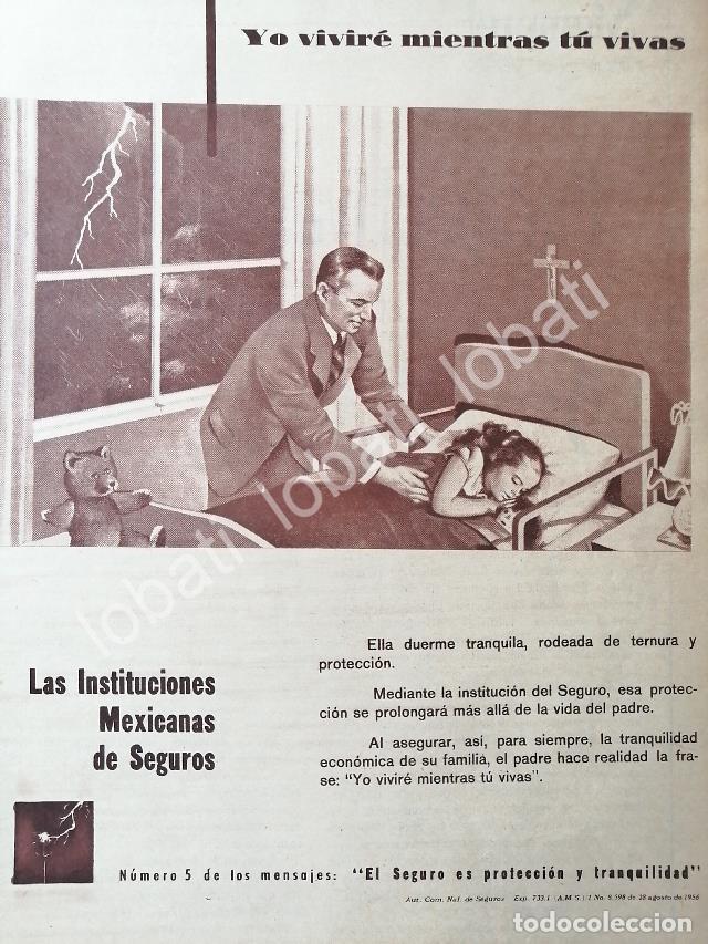 Sammeln von Plakaten: CARTEL ANTIGUO ORIGINAL DE COMISION NACIONAL DE SEGUROS 1956 /188