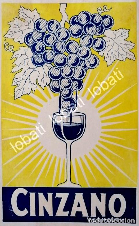 Sammeln von Plakaten: CARTEL ANTIGUO ORIGINAL DE AFICHE ART NOUVEAU VINOS CINZANO 1920s /431