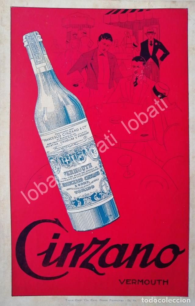 Sammeln von Plakaten: CARTEL ANTIGUO ORIGINAL DE VINOS CINZANO VERMOUTH A&Ntilde;OS 20s /432