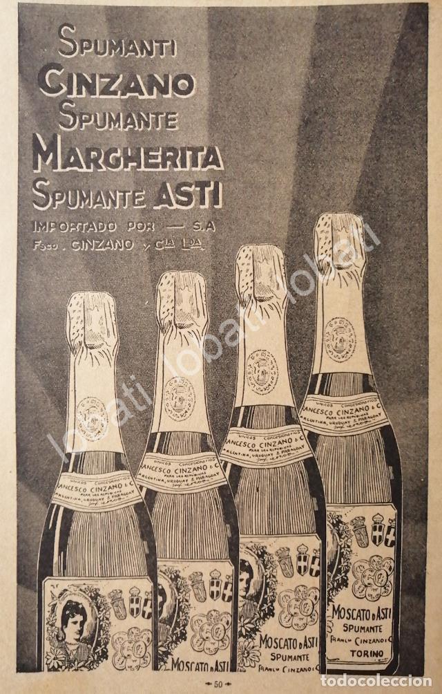 Sammeln von Plakaten: CARTEL ANTIGUO ORIGINAL DE VINOS CINZANO VERMOUTH A&Ntilde;OS 20s /436