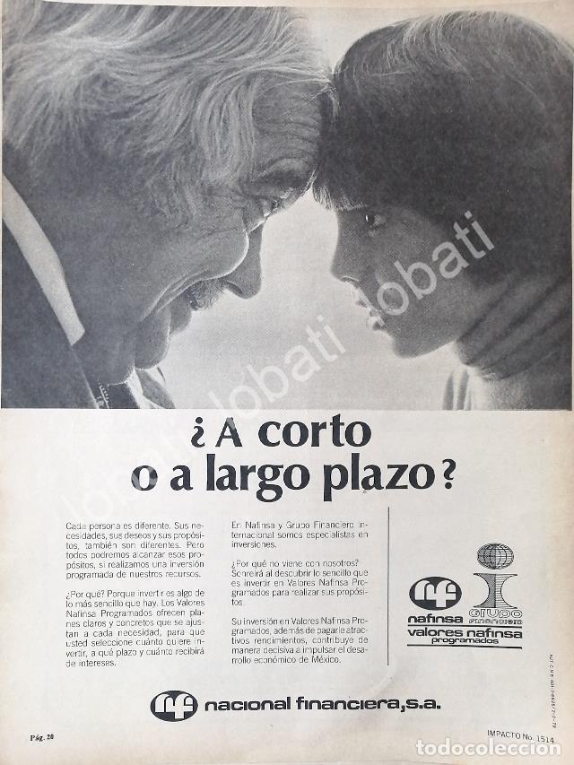 Sammeln von Plakaten: CARTEL ANTIGUO ORIGINAL DE BANCO NACIONAL FINANCIERA 1970 /210 NAFINSA