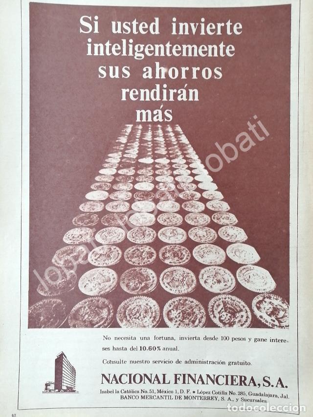 Sammeln von Plakaten: CARTEL ANTIGUO ORIGINAL DE BANCO NACIONAL FINANCIERA 1970 /212