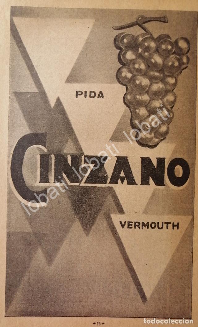 Sammeln von Plakaten: CARTEL ANTIGUO ORIGINAL DE VINOS CINZANO VERMOUTH A&Ntilde;OS 20s /442