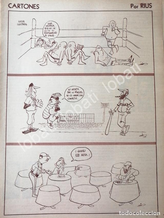 Sammeln von Plakaten: CARTEL ANTIGUO ORIGINAL DE CARICATURA RETRO DE RIUS. 1964 SATIRA A FIDEL CASTRO Y EL PRI