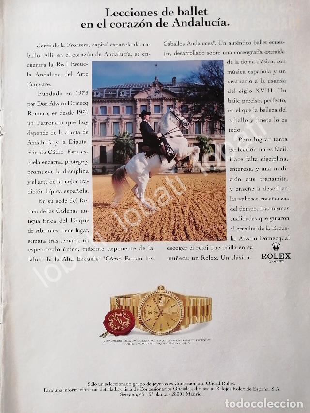 Sammeln von Plakaten: CARTEL ANTIGUO ORIGINAL DE LA ESCUELA ANDALUZA DEL ARTE ECUESTRE Y RELOJES ROLEX 1990s / 68