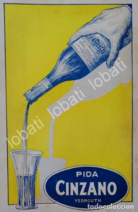 Collectionnisme d'affiches: CARTEL ANTIGUO ORIGINAL DE VINOS CINZANO VERMOUTH A&Ntilde;OS 20s /447