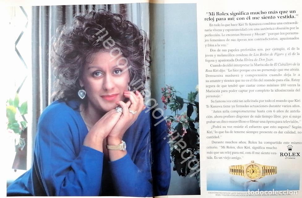 Collectionnisme d'affiches: CARTEL ANTIGUO ORIGINAL DE KIRI TE KANAWA Y RELOJES ROLEX 1980s / 72 /FEP
