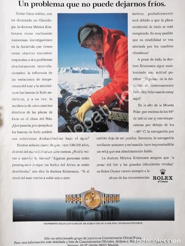 Collectionnisme d'affiches: CARTEL ANTIGUO ORIGINAL DE MONICA KRISTENSEN SOLAS Y RELOJES ROLEX 1980s / 74 /FEP