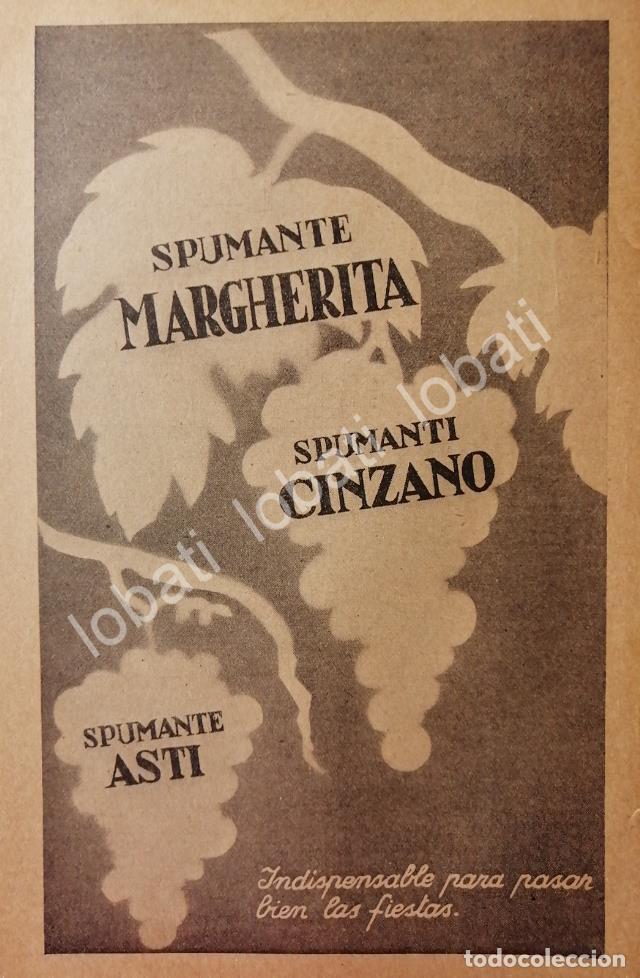 Collectionnisme d'affiches: CARTEL ANTIGUO ORIGINAL DE VINOS CINZANO VERMOUTH A&Ntilde;OS 20s /451