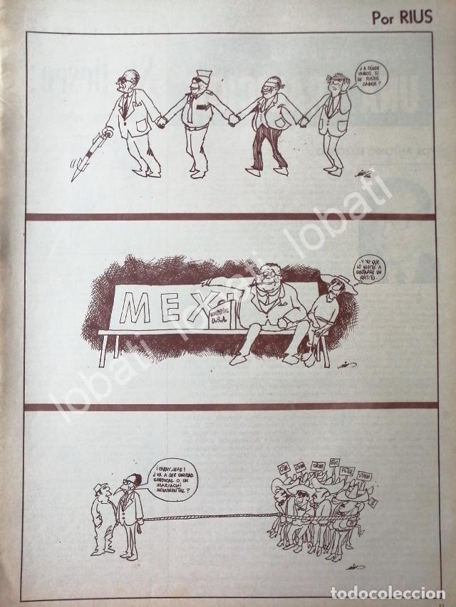 Collectionnisme d'affiches: CARTEL ANTIGUO ORIGINAL DE CARICATURA RETRO DE RIUS. 1966 SATIRA POLITICA VARIOS
