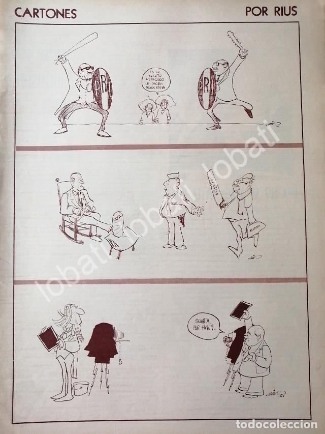 Collectionnisme d'affiches: CARTEL ANTIGUO ORIGINAL DE CARICATURA RETRO DE RIUS. 1964 SATIRA A PRI Y OTROS