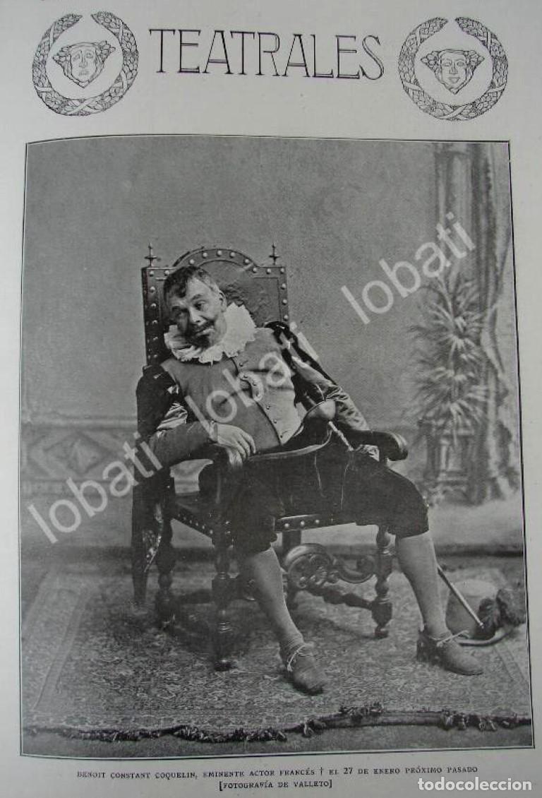 Collectionnisme d'affiches: CARTEL ANTIGUO ORIGINAL DE MUERE EL ACTOR COQUELIN ( BENOIT CONSTANT) 1909 /FEP TEATRO