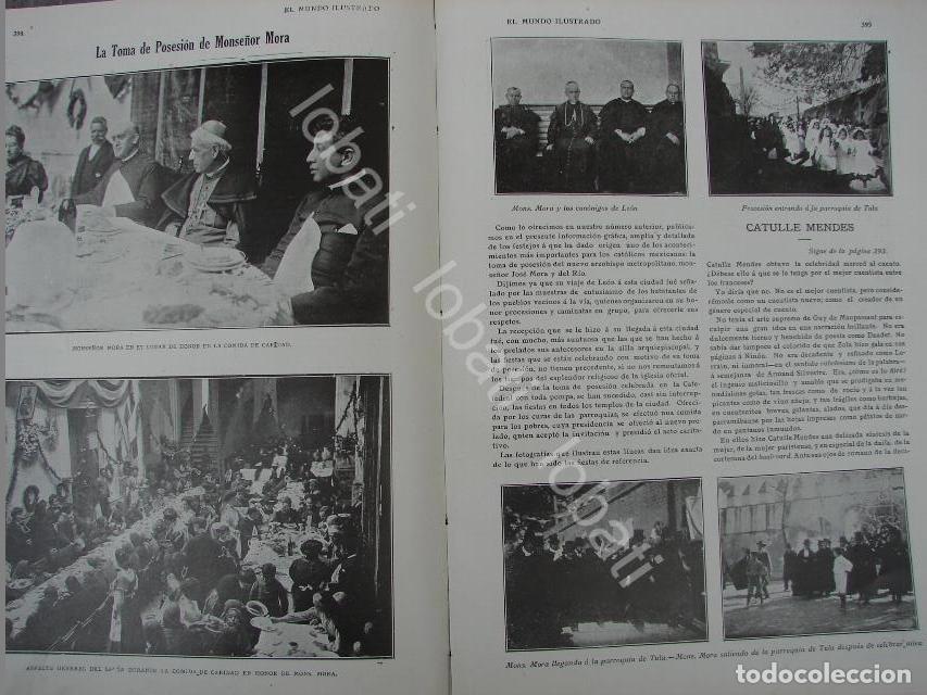 Collectionnisme d'affiches: CARTEL ANTIGUO ORIGINAL DE TOMA DE POSESION DE MONSE&Ntilde;OR. JOSE MORA DEL RIO 1909 RLG