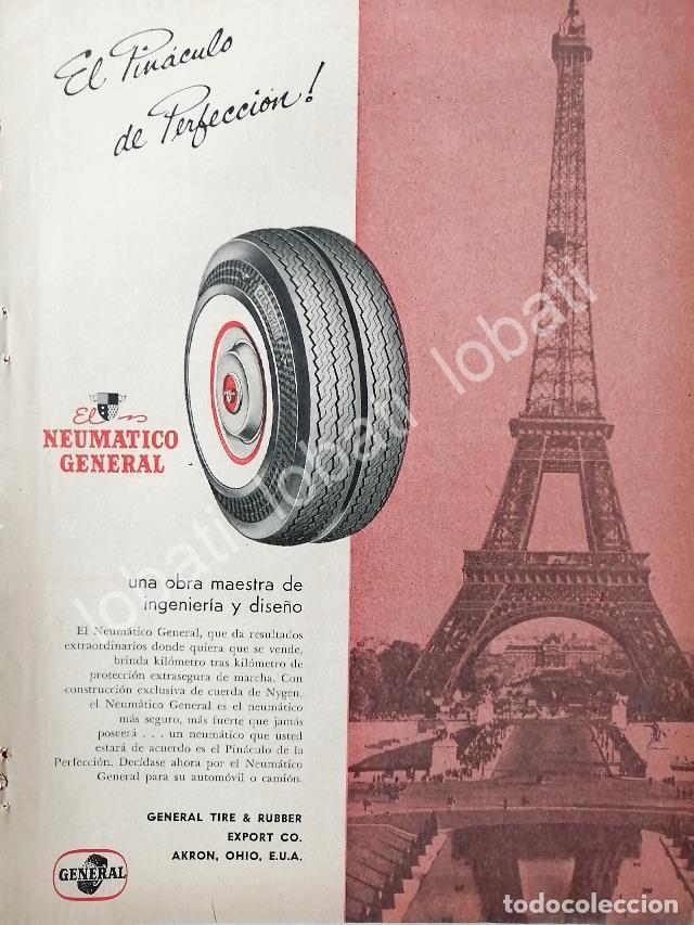 Collectionnisme d'affiches: CARTEL ANTIGUO ORIGINAL DE LLANTAS GENERAL TIRE & RUBER 1959 /N71