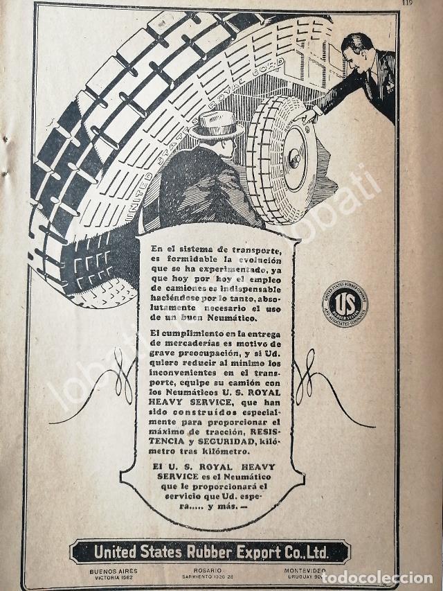 Collectionnisme d'affiches: CARTEL ANTIGUO ORIGINAL DE LLANTAS U.S. RUBBER 1920s /N77
