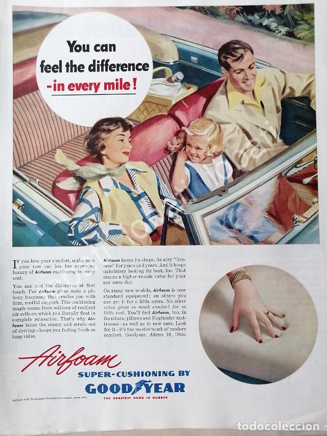 Collectionnisme d'affiches: CARTEL ANTIGUO ORIGINAL DE DE LLANTAS GOOD YEAR AIR FOAM 1950 /N82