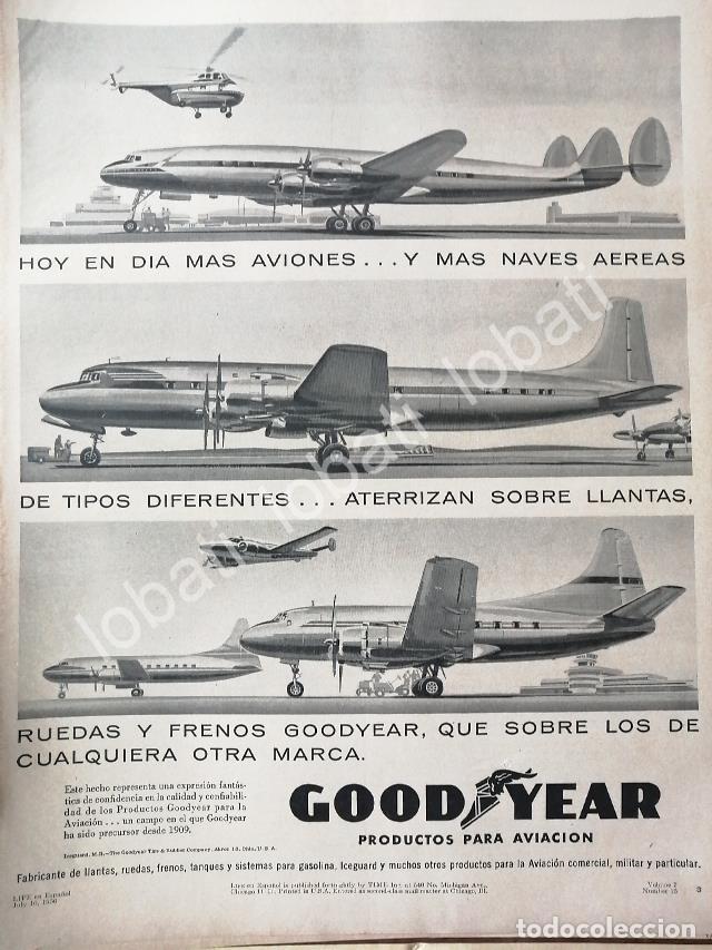 Collectionnisme d'affiches: CARTEL ANTIGUO ORIGINAL DE DE LLANTAS GOOD YEAR 1956 /N87