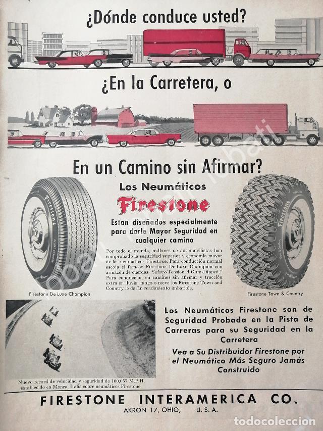 Collectionnisme d'affiches: CARTEL ANTIGUO ORIGINAL DE DE LLANTAS FIRESTONE 1965s /N90