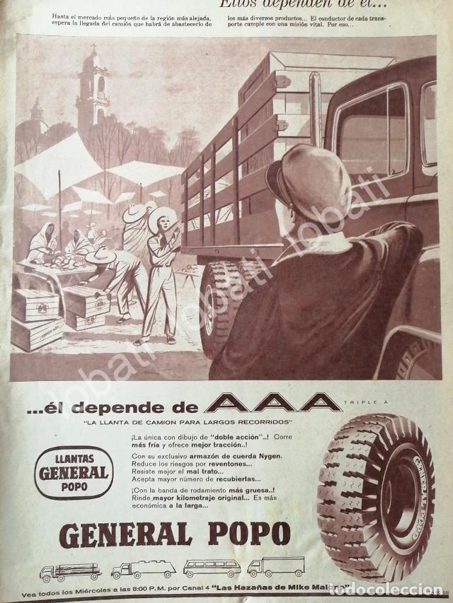 Collectionnisme d'affiches: CARTEL ANTIGUO ORIGINAL DE DE LLANTAS GENERAL POPO 1959 /N86