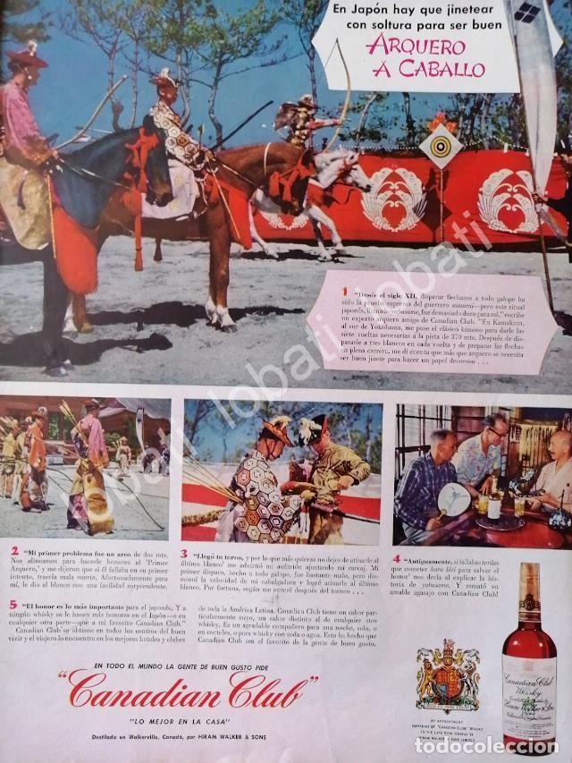 Collectionnisme d'affiches: CARTEL ANTIGUO ORIGINAL DE VINOS WHISKY CANADIAN CLUB 1948 /494