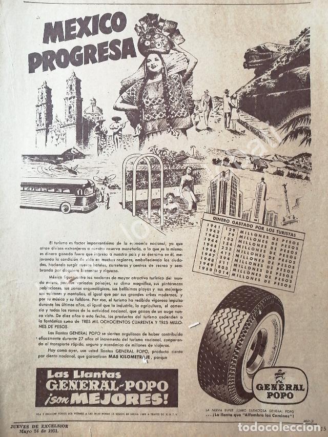 Collectionnisme d'affiches: CARTEL ANTIGUO ORIGINAL DE DE LLANTAS GENERAL POPO 1951 /114