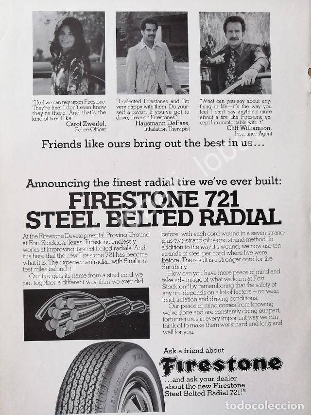 Collectionnisme d'affiches: CARTEL ANTIGUO ORIGINAL DE LLANTAS FIRESTONE 1977 /122