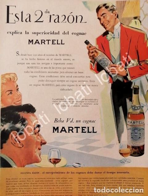 Coleccionismo de carteles: CARTEL ANTIGUO ORIGINAL DE COGNAC MARTELL 1957 /503