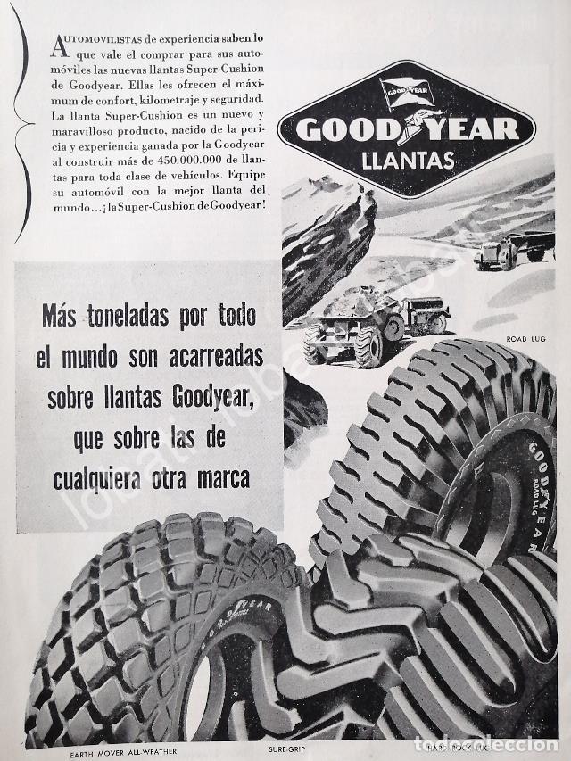 Coleccionismo de carteles: CARTEL ANTIGUO ORIGINAL DE LLANTAS GOODYEAR SUPER CUSHION 1949 /131