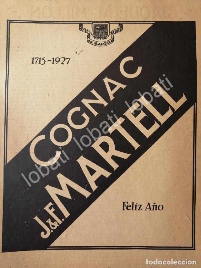 Collezionismo di affissi: CARTEL ANTIGUO ORIGINAL DE COGNAC MARTELL 1927 /508