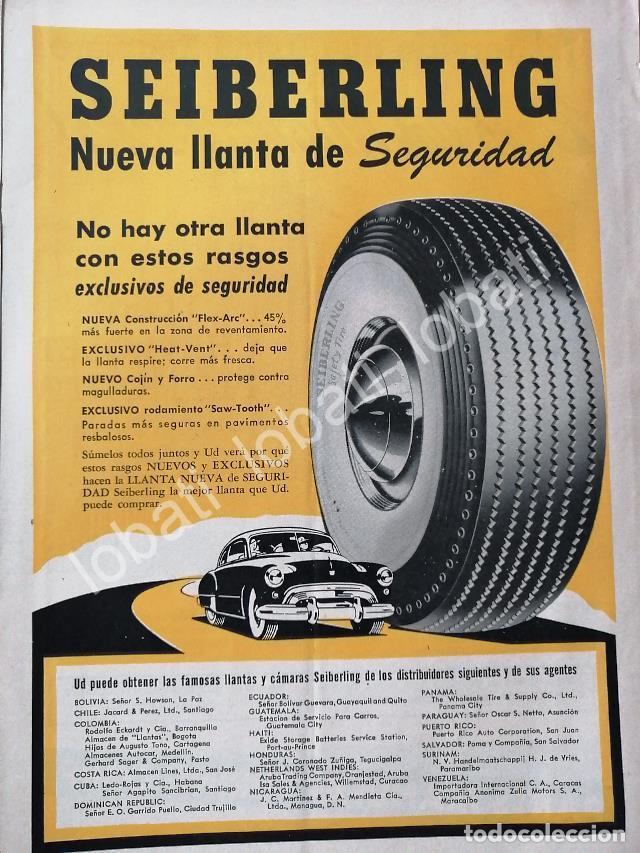 Collezionismo di affissi: CARTEL ANTIGUO ORIGINAL DE PUBLICIDAD RETRO DE LLANTAS SEIBERLING 1952 /134 MUY RARO