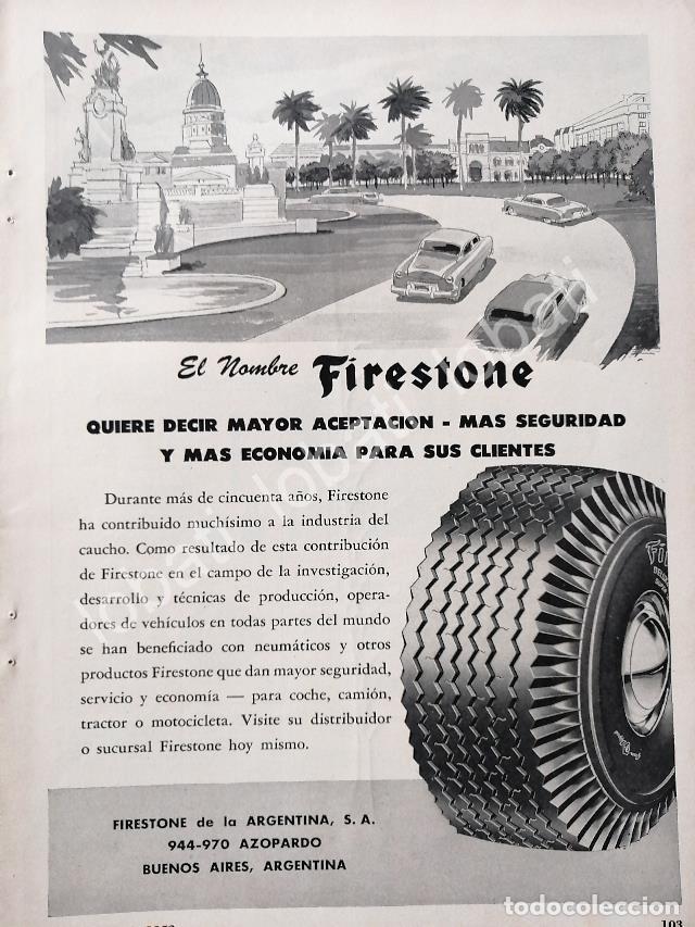 Collezionismo di affissi: CARTEL ANTIGUO ORIGINAL DE NEUMATICOS. LLANTAS FIRESTONE 1952 /141