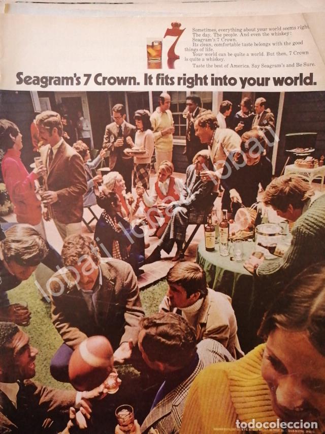 Collezionismo di affissi: CARTEL ANTIGUO ORIGINAL DE VINOS. WHISKY SEAGRAM&acute;S V.O 1960s /523