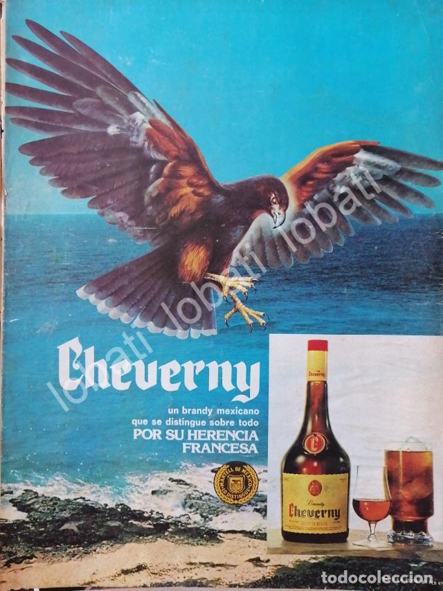Sammeln von Plakaten: CARTEL ANTIGUO ORIGINAL DE VINOS. BRANDY CHEVERNY 1978 /527 MARTELL DE MEXICO
