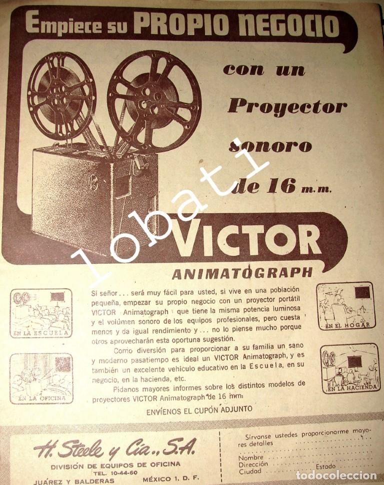 Sammeln von Plakaten: CARTEL ANTIGUO ORIGINAL DE PROYECTOR VICTOR ANIMATOGRAPH 16mm 1951 /16