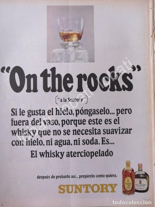 Sammeln von Plakaten: CARTEL ANTIGUO ORIGINAL DE VINOS. WHISKY SUNTORY 1967 /538