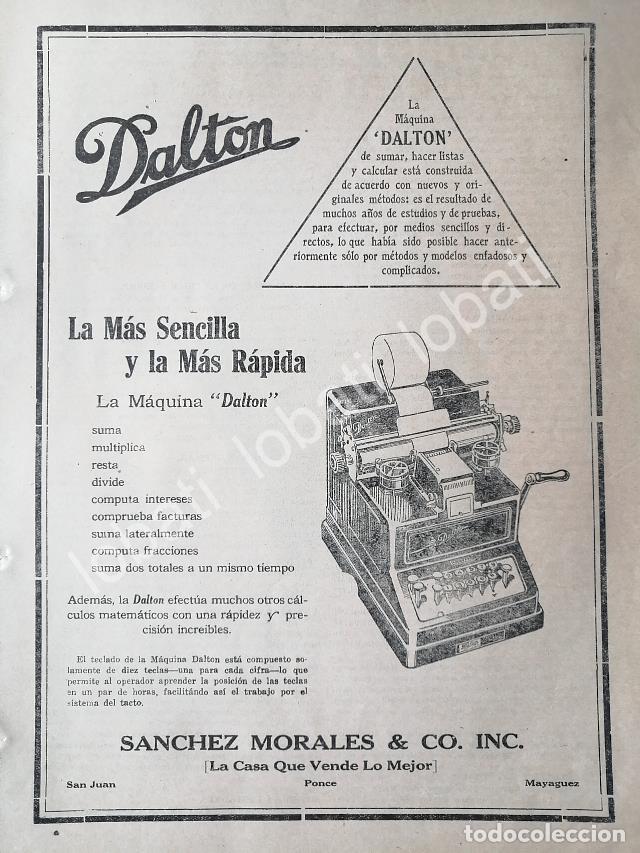Sammeln von Plakaten: CARTEL ANTIGUO ORIGINAL DE MAQUINA SUMADORA DALTON 1917 /263 SUPER RARO 10+++