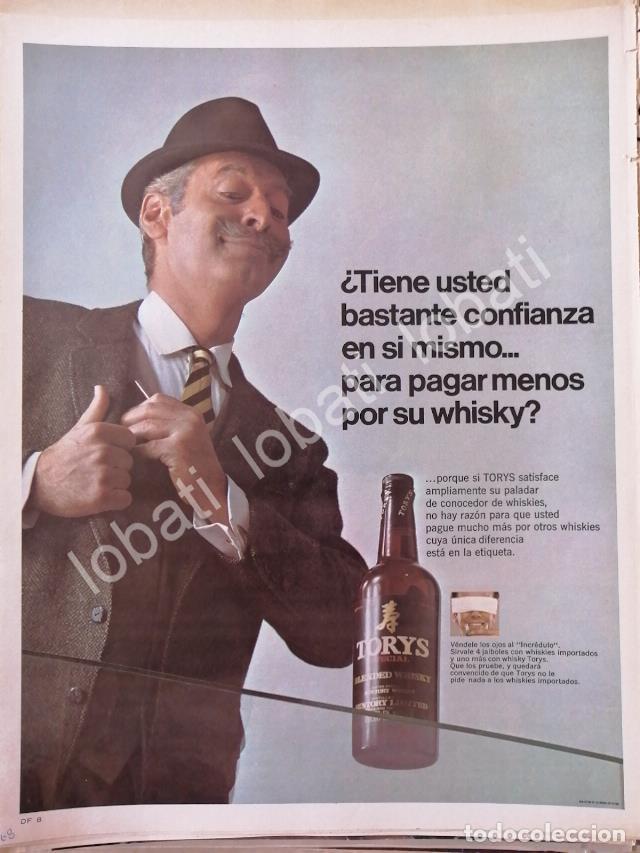 Sammeln von Plakaten: CARTEL ANTIGUO ORIGINAL DE VINOS. WHISKY TORYS 1968 /542