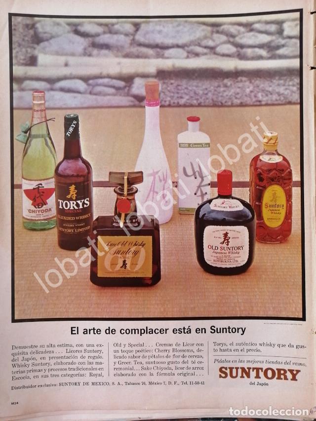 Sammeln von Plakaten: CARTEL ANTIGUO ORIGINAL DE VINOS. WHISKY SUNTORY 1963 /551