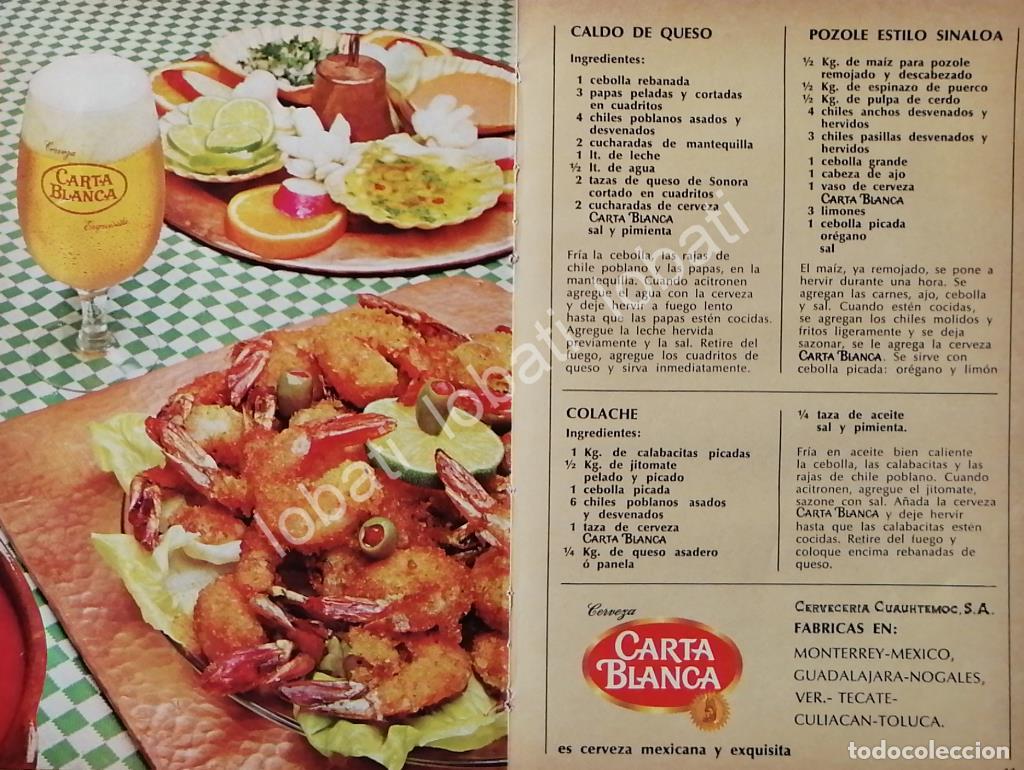 Poster collecting: CARTEL ANTIGUO ORIGINAL DE AFICHE PROMOCIONAL CERVEZA CARTA BLANCA 1960s /174