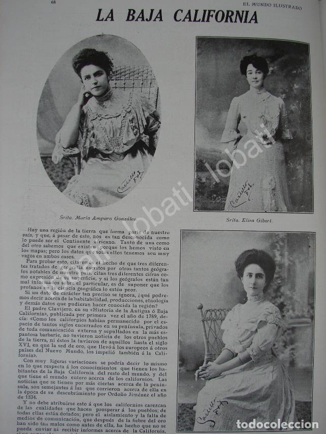 Poster collecting: CARTEL ANTIGUO ORIGINAL DE DAMAS DE LA ALTA SOCIEDAD DE BAJA CALIFORNIA 1909 / ASM