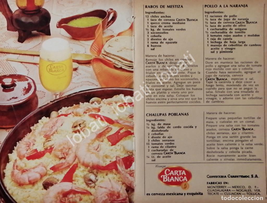 Poster collecting: CARTEL ANTIGUO ORIGINAL DE AFICHE PROMOCIONAL CERVEZA CARTA BLANCA 70s /177