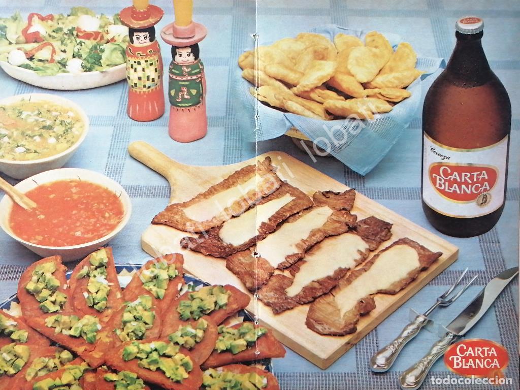 Poster collecting: CARTEL ANTIGUO ORIGINAL DE AFICHE PROMOCIONAL CERVEZA CARTA BLANCA CAGUAMA 1960s /178