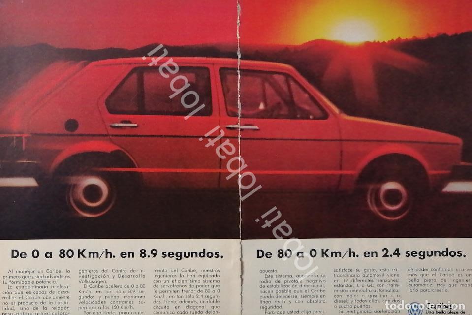 Poster collecting: CARTEL ANTIGUO ORIGINAL DE AUTOS VOLKSWAGEN CARIBE 1981 /638